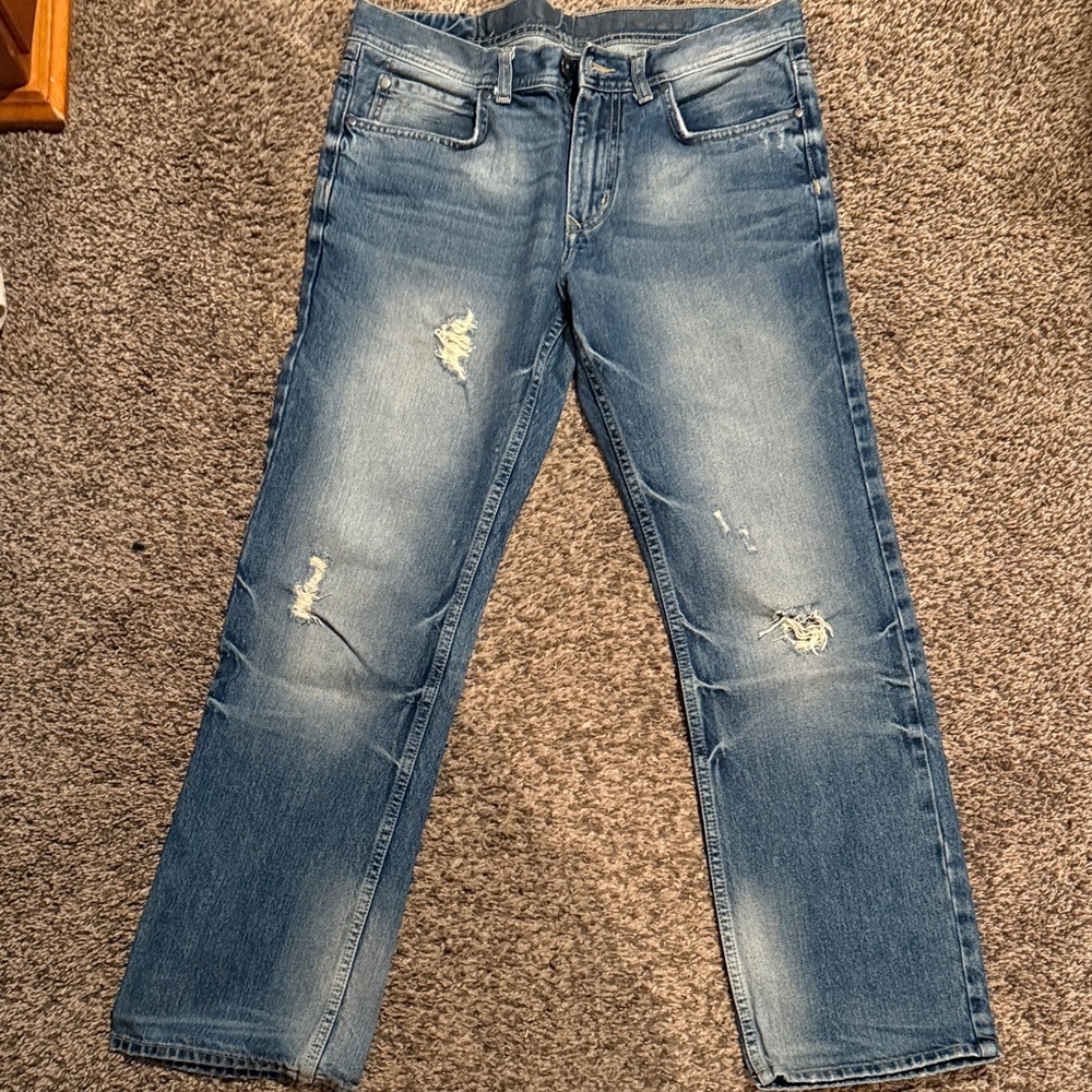 Marc Anthony slim Blue Distressed Men's Jeans